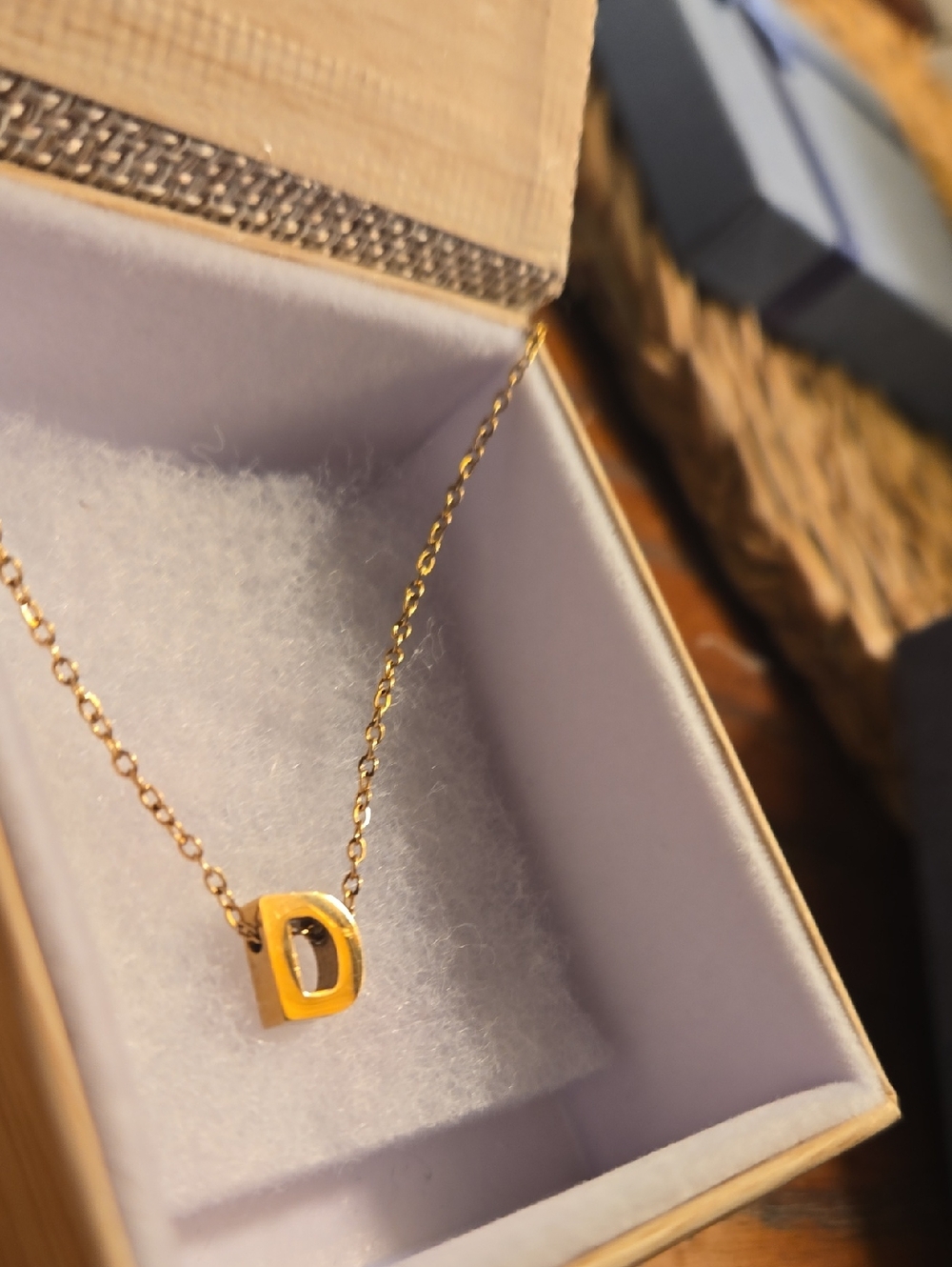 Gold Letter D Pendant Necklace - Women Jewelry